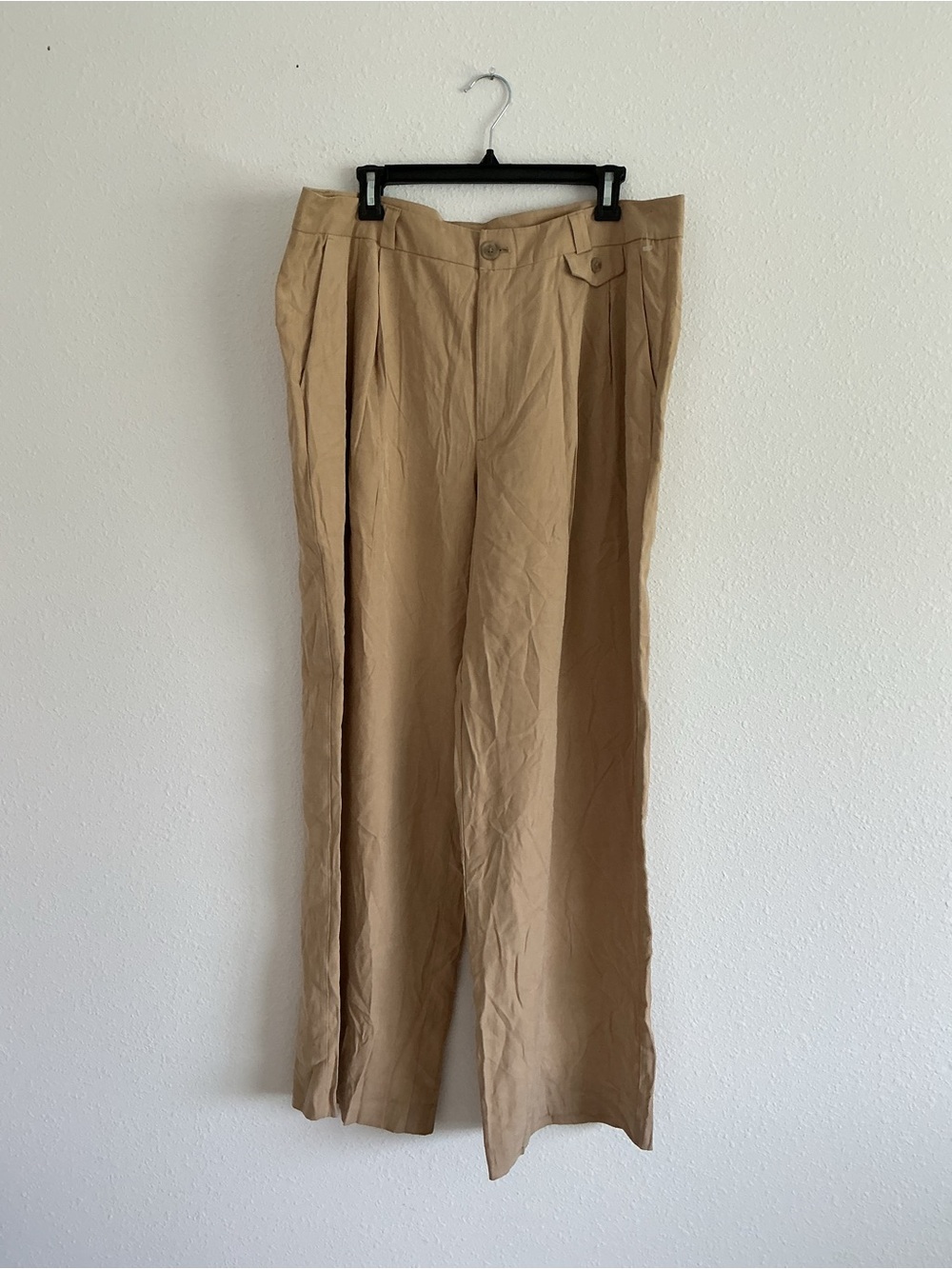 a new day Beige Wide-Leg Pleated Pants